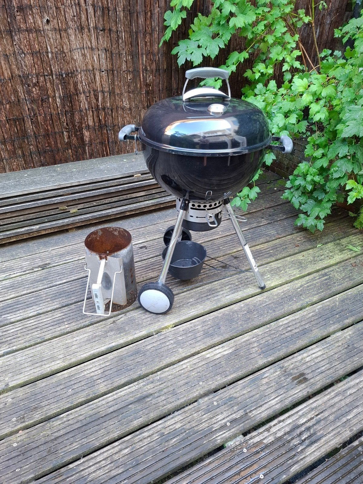 Weber Compact Kettle BBQ 47cm met brikettenstarter, Tuin en Terras, Ophalen, Gebruikt, Weber
