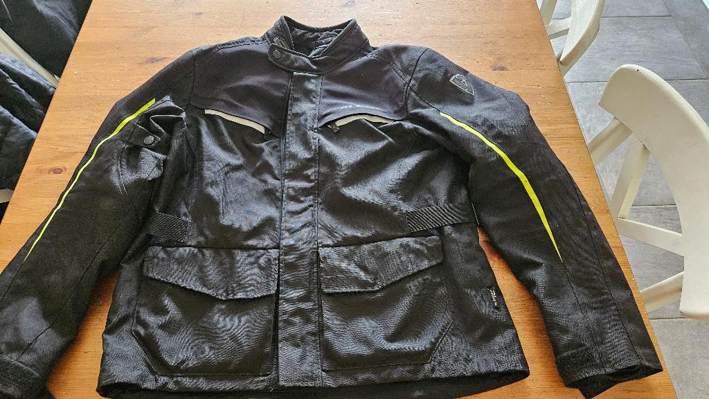 REVIT Voltiac 2 motorjas zwart/geel, Motoren, Kleding | Motorkleding, Jas | textiel, Heren, Tweedehands, Ophalen of Verzenden