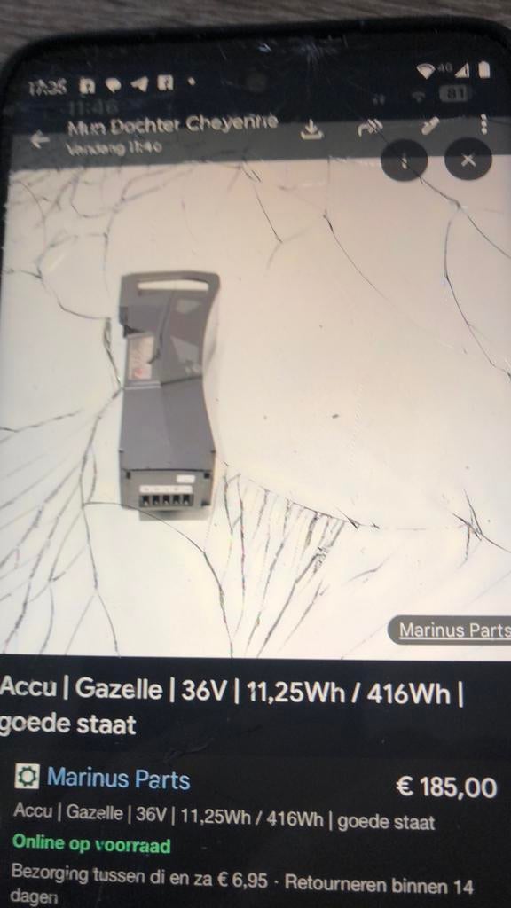 Gazelle accu, Fietsen en Brommers, Fietsaccessoires | Fietsaccu's, Ophalen of Verzenden, Zo goed als nieuw