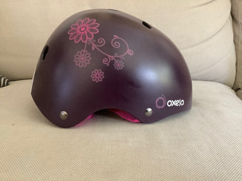 Oxelo helm 48-52cm voor fiets/skates, Meisje, Zo goed als nieuw, Oxelo, Ophalen
