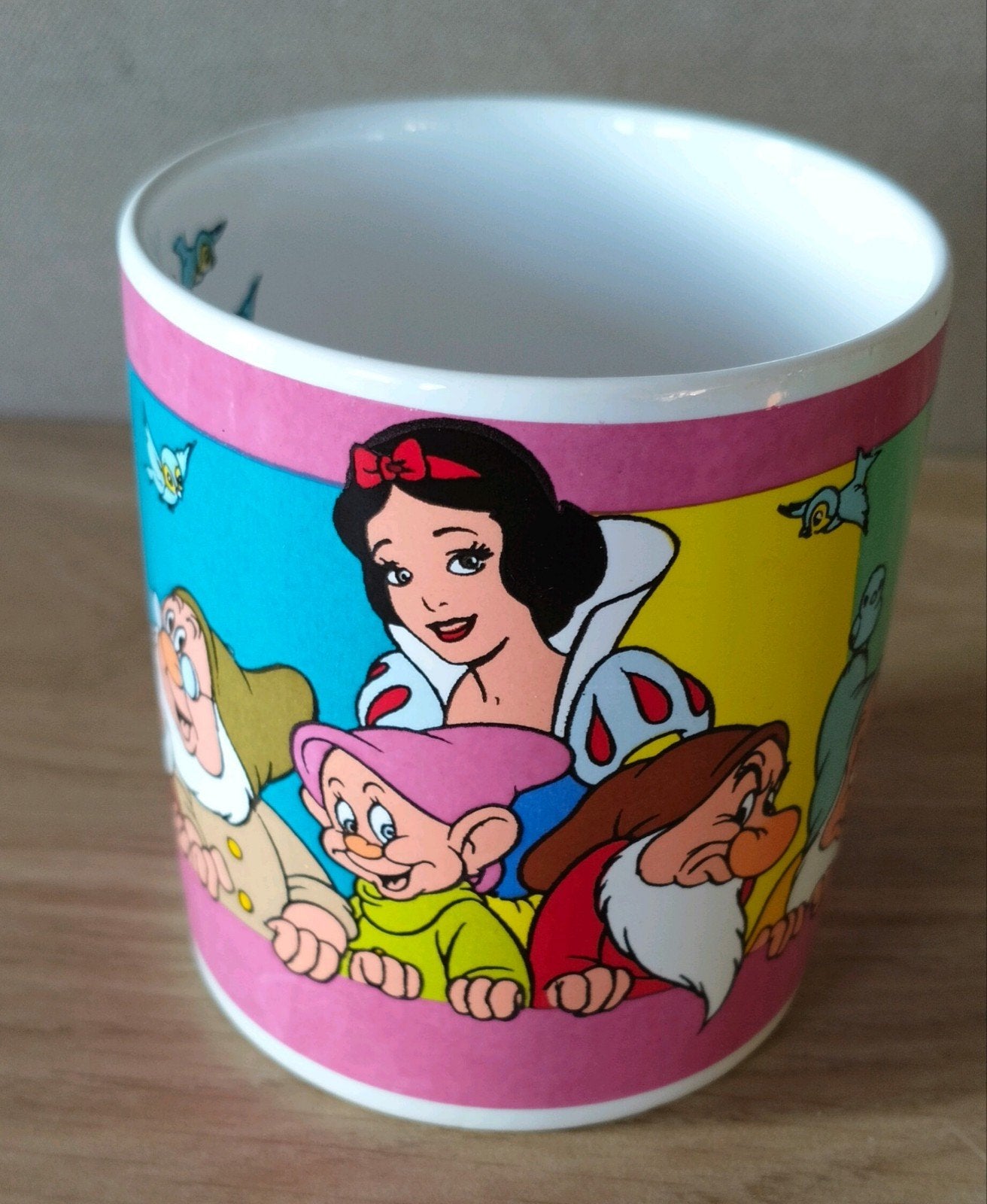Disney Sneeuwwitje en de Zeven Dwergen Mok - Vintage, Verzenden, Sneeuwwitje of Doornroosje, Zo goed als nieuw, Servies