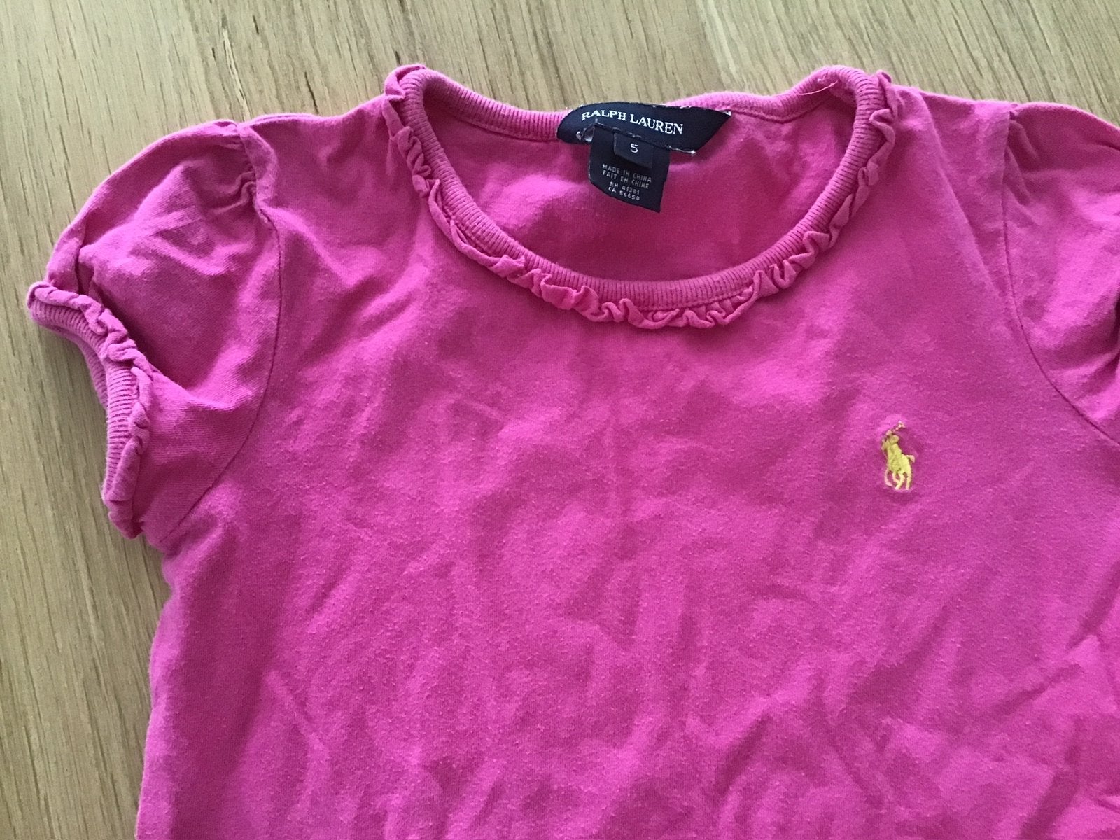 Roze shirt 116 Ralph Lauren, Ophalen of Verzenden, Zo goed als nieuw, Meisje, Shirt of Longsleeve