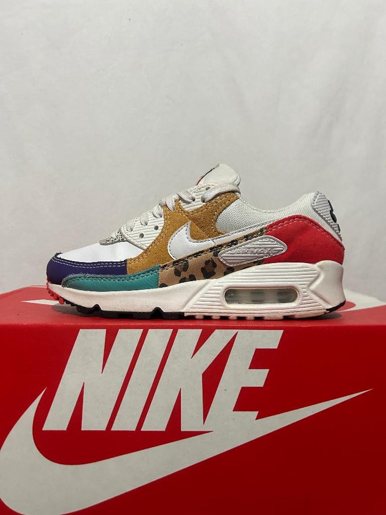 ALS NIEUW! Maat 35,5 - Nike Air Max 90 SE Animal