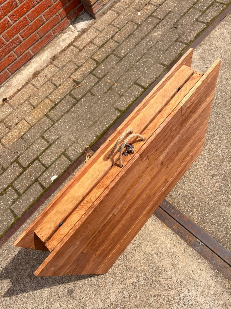 Campingtafel inklapbaar – Houten lage tafel | 120 x 75 cm, Caravans en Kamperen, Ophalen of Verzenden, Zo goed als nieuw, Campingtafel