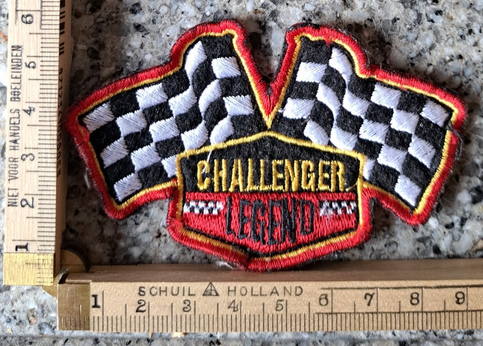Jaren 70 vintage geborduurde Dodge Challenger Legend patch, Ophalen of Verzenden, Zo goed als nieuw, Auto's