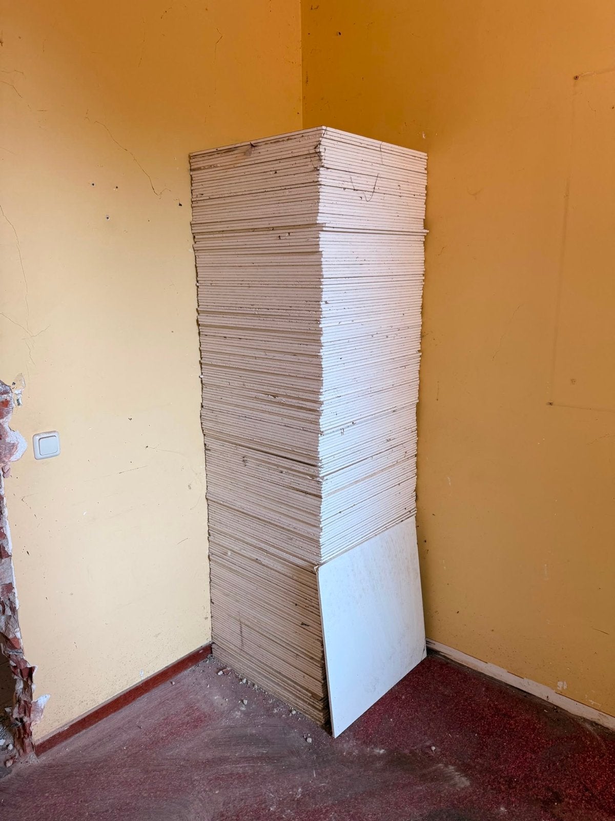 Grote stapel gebruikte gips platen, Ophalen, Gebruikt, Multiplex, Minder dan 20 mm