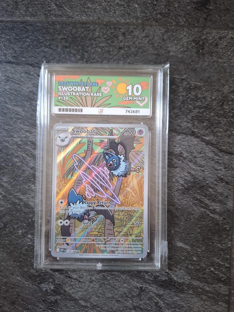 Pokemon Swoobat Illustratie Zeldzaam #120 - Gem Mint 10, Ophalen of Verzenden, Nieuw, Losse kaart