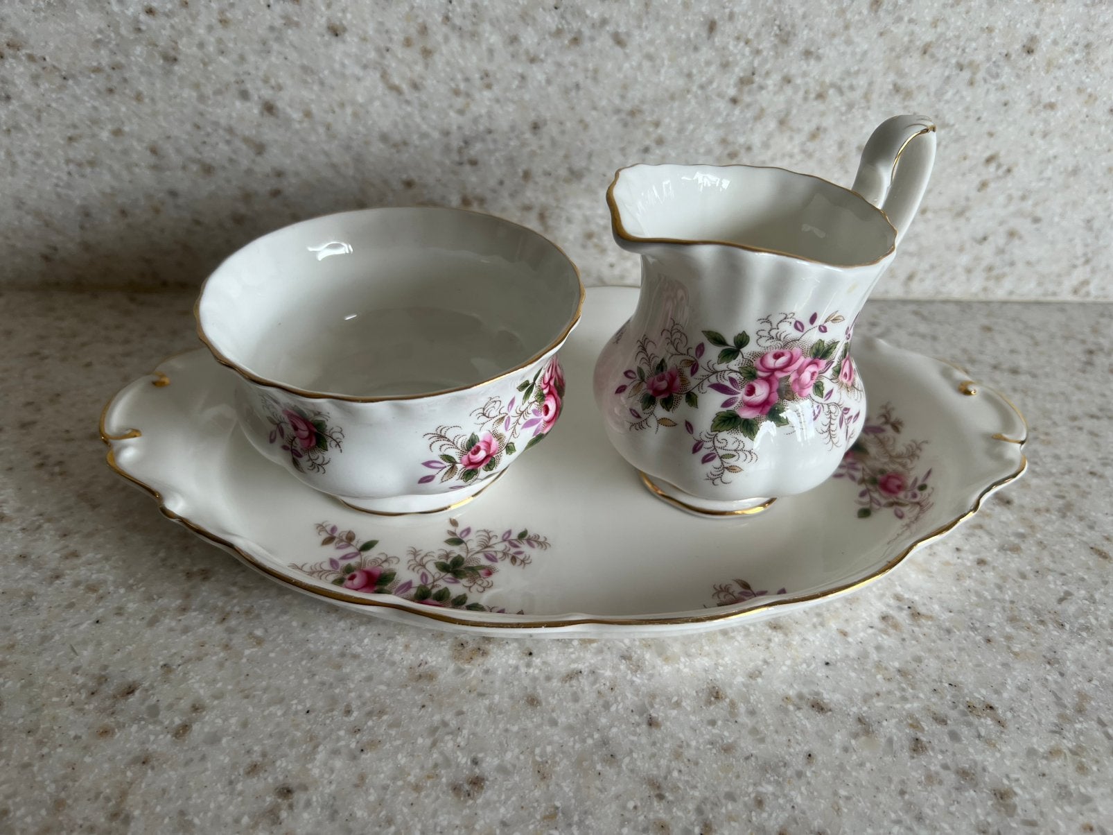 Royal Albert Lavender Rose roomset 3 delig, Verzenden