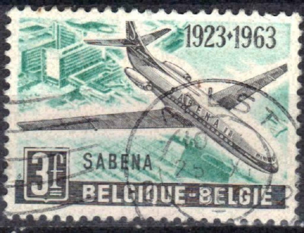 Belgie 1963 - Yvert/OBP 1259 - 40 jaar Sabena (ST), Postzegels en Munten, Verzenden, Gestempeld, Luchtvaart