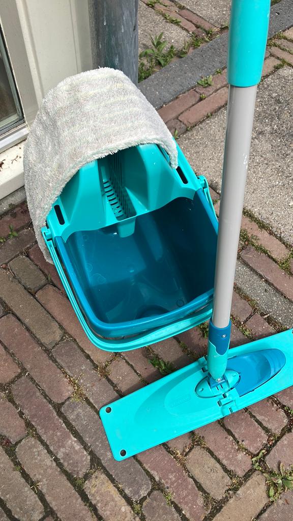 Leifheit vloerwisser/mop met emmer, pers en dweil, Ophalen, Dweilemmer, -bak, of -wagen