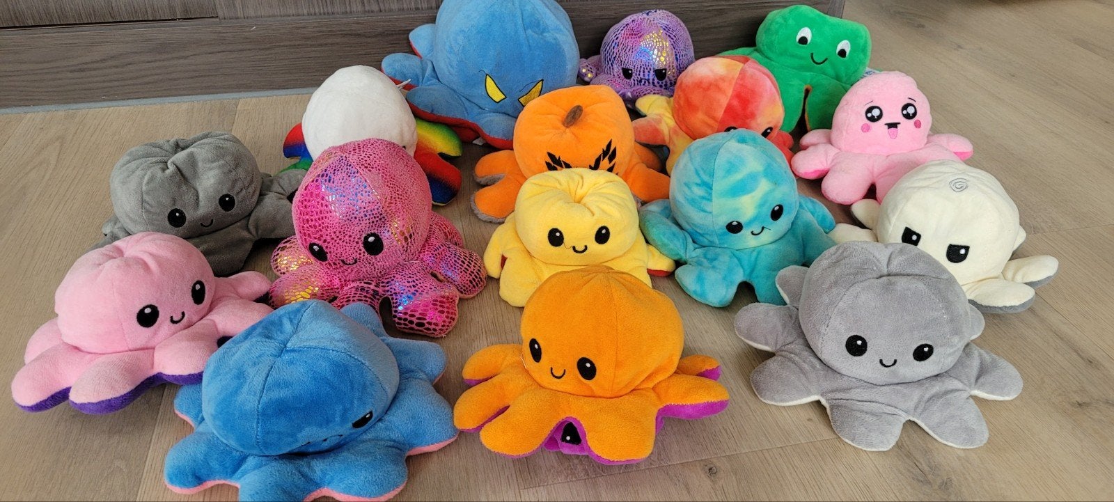 Omkeerbare Octopus Knuffels - Diverse Kleuren en Maten, Kinderen en Baby's, Speelgoed | Knuffels en Pluche, Overige karakters