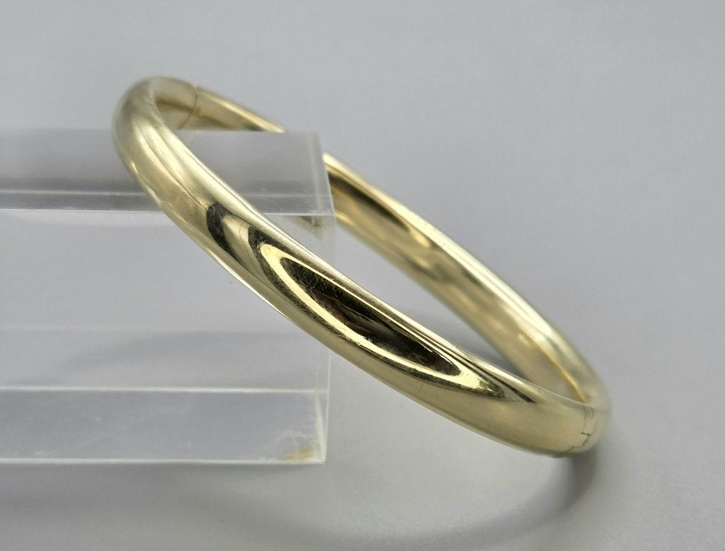 Gouden vintage classic bangle/slavenarmband. 2026/363, ., Ophalen of Verzenden, Zo goed als nieuw, .