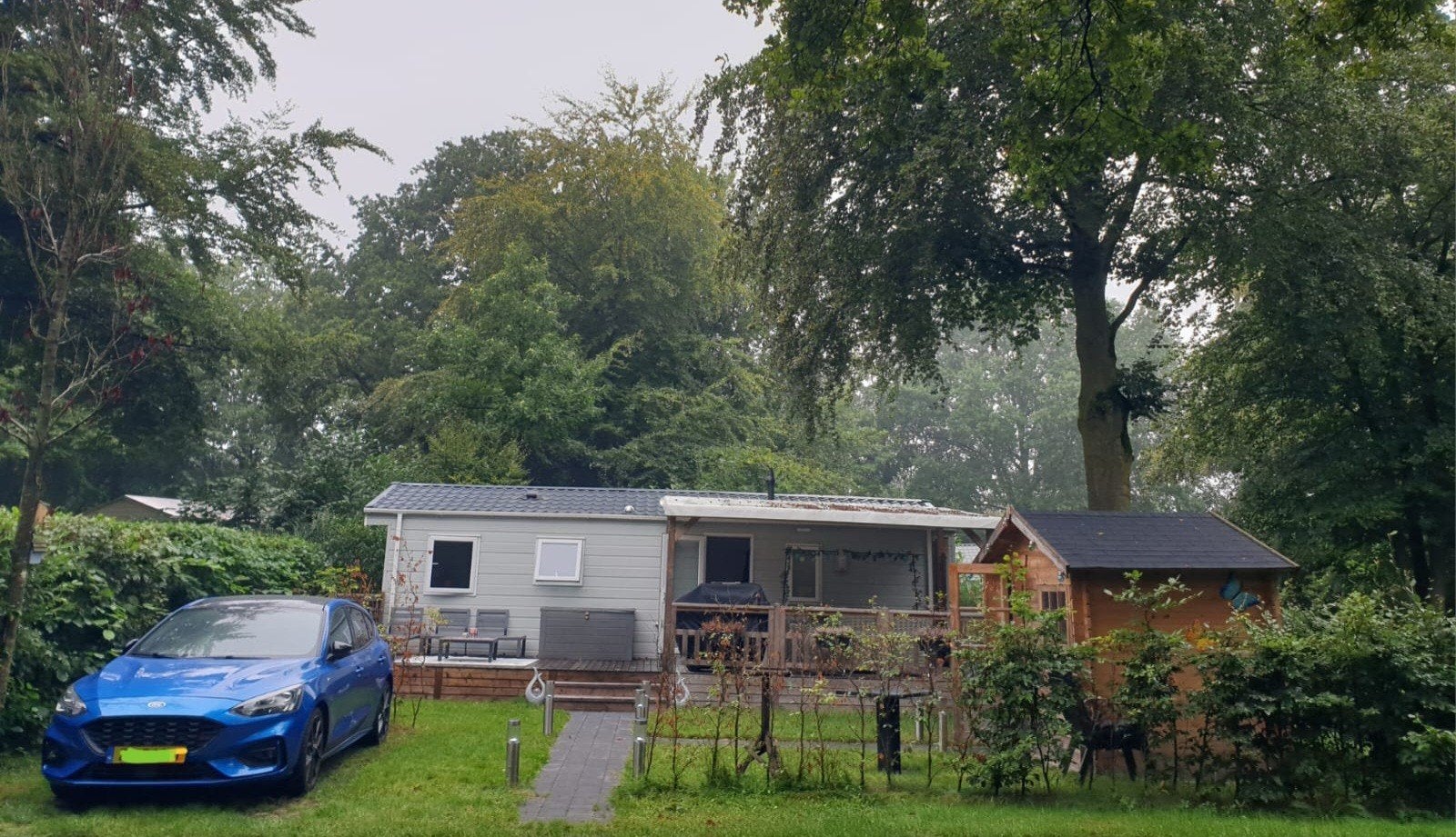 Mooie complete chalet/stacaravan op park Bosbad Hoeven, Ophalen of Verzenden