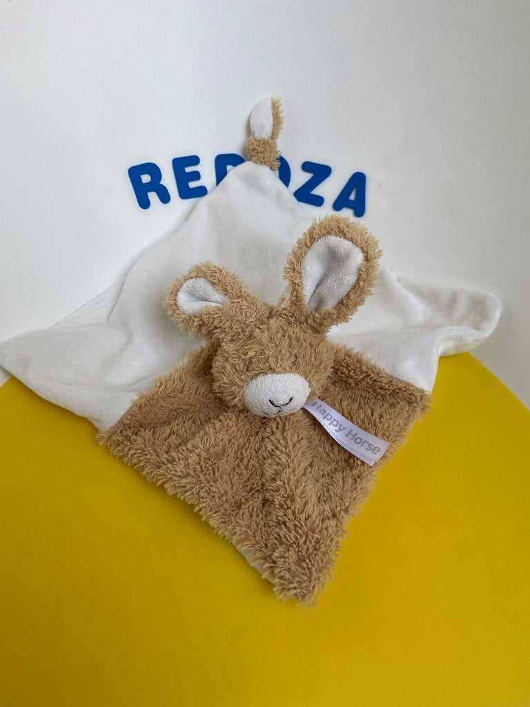 K2345 happy horse doekje konijn wit bruin, Ophalen of Verzenden, Zo goed als nieuw, Konijn