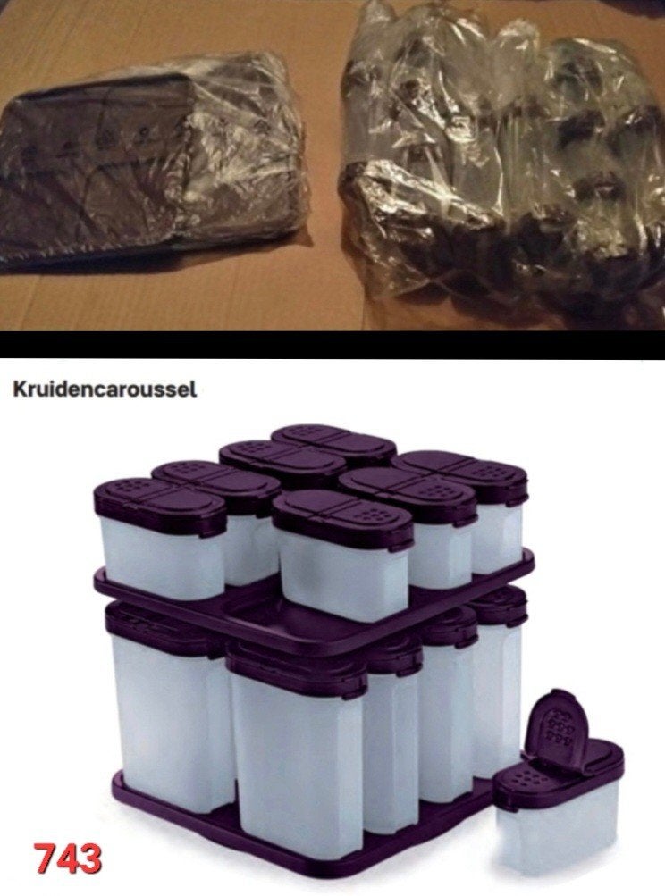 Tupperware Kruidencarrousel Paars (+ bundel kado, zie text), Paars, Overige typen, Nieuw, Ophalen of Verzenden
