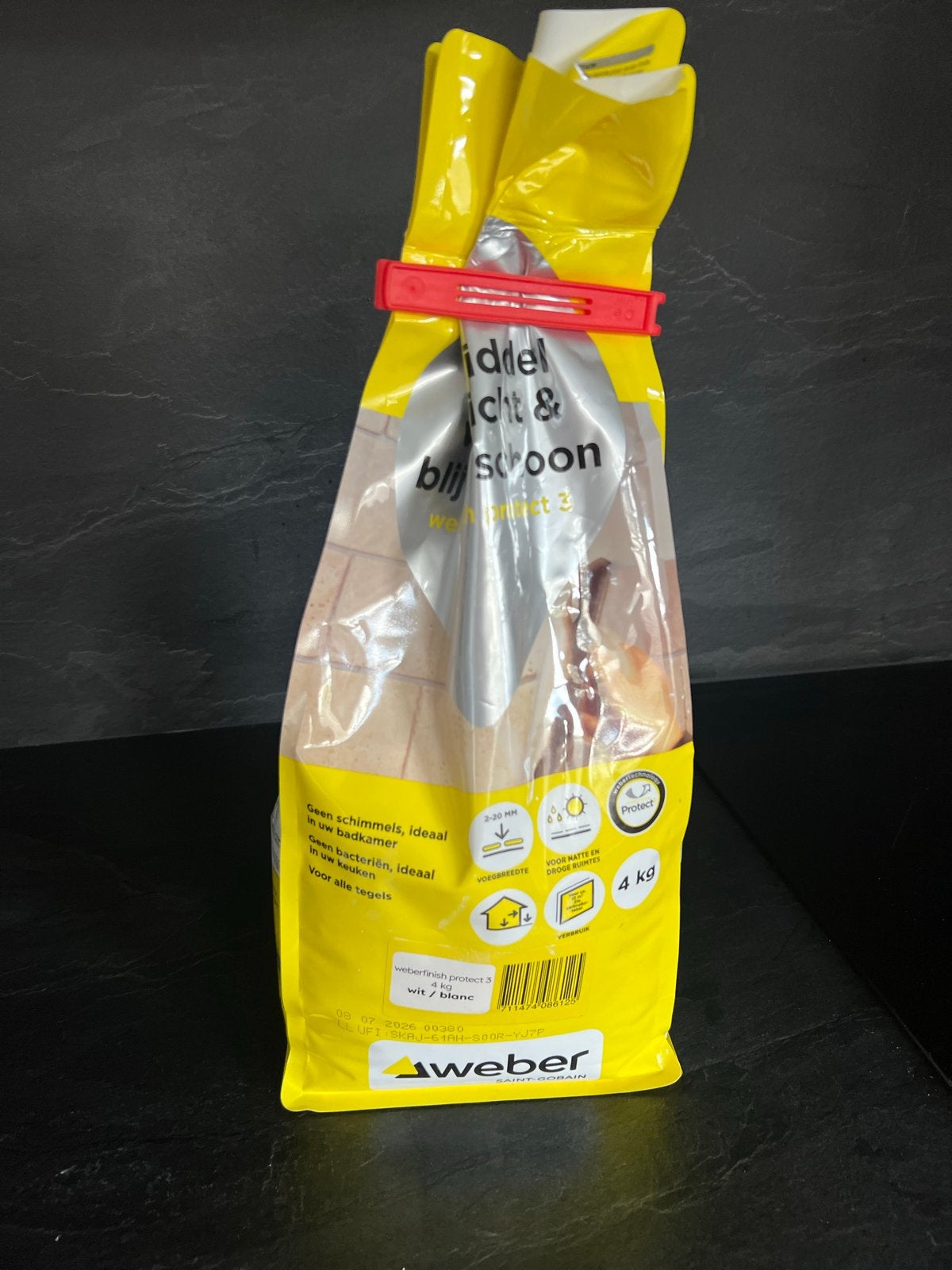 Weber voegsel / voegmiddel wit 4 kg, Ophalen of Verzenden, Zo goed als nieuw, Overige materialen, Overige typen
