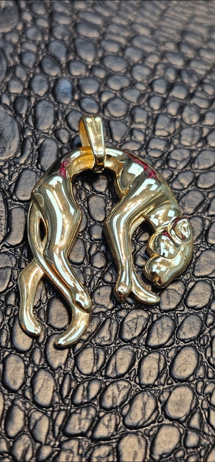 Mooie panter 14k gouden hanger, Ophalen of Verzenden, Nieuw, Goud, Goud