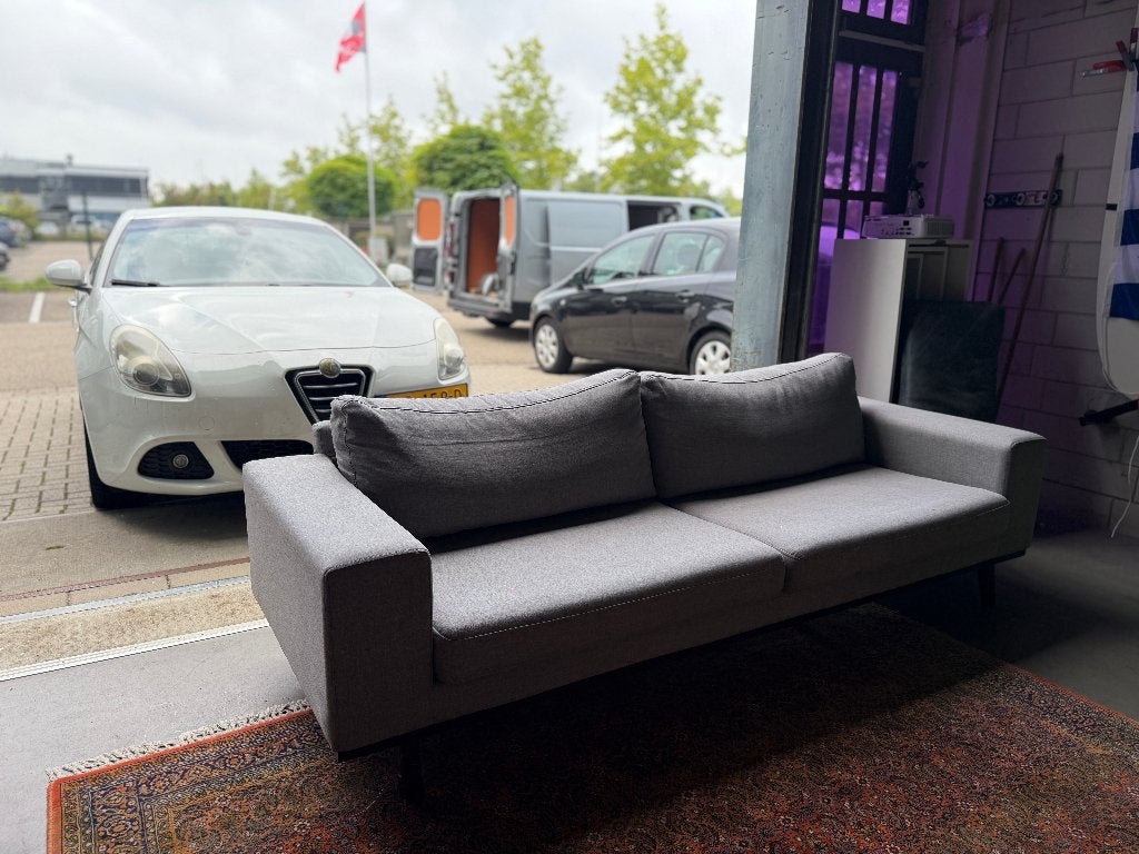 Grijze bank, Ophalen, Gebruikt, 75 tot 100 cm, Stof