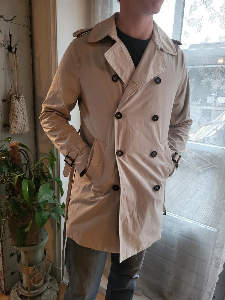 Van Gils trenchcoat jas regenjas, Kleding | Heren, Maat 52/54 (L), Beige, Zo goed als nieuw, Van Gils