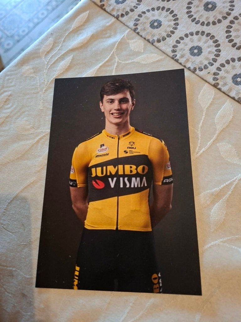 Foto (Repro) Olaf Kooij / Jumbo-Visma, Verzenden, Zo goed als nieuw, Overige sporten, Poster, Plaatje of Sticker