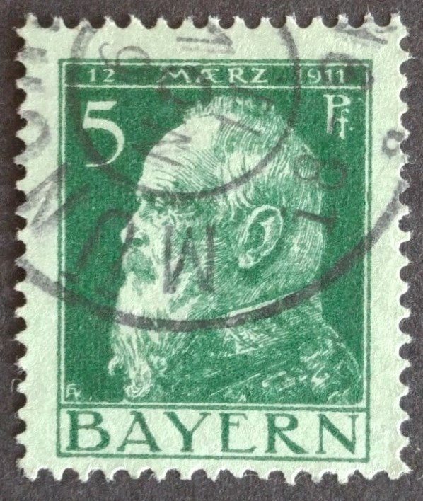 Duitsland mi. 77 t.III Beieren, Verzenden, Overige periodes, Gestempeld
