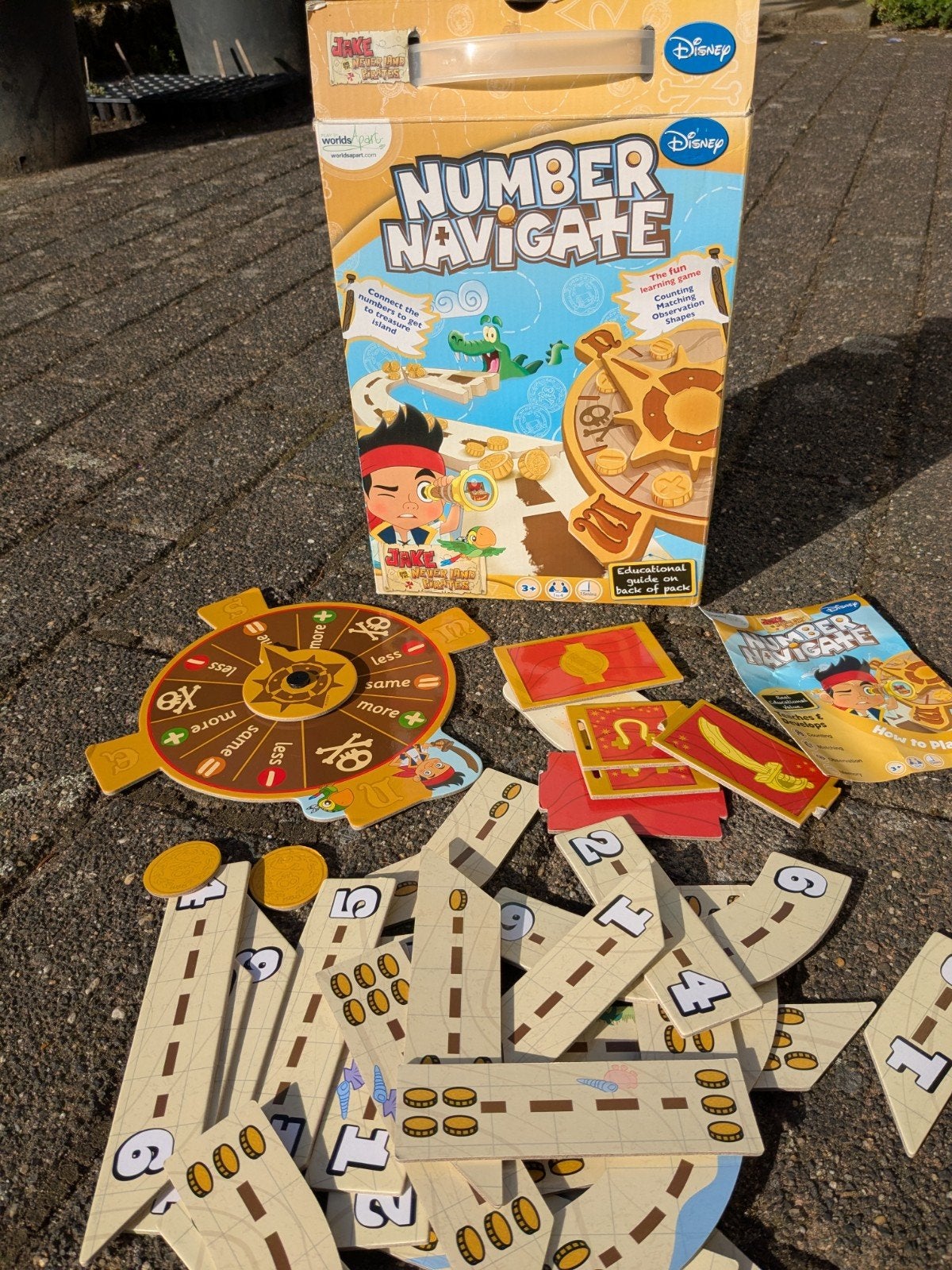 Disney Number Navigate educatief spel Jake en de piraten, Ophalen of Verzenden, Zo goed als nieuw, Taal en Lezen