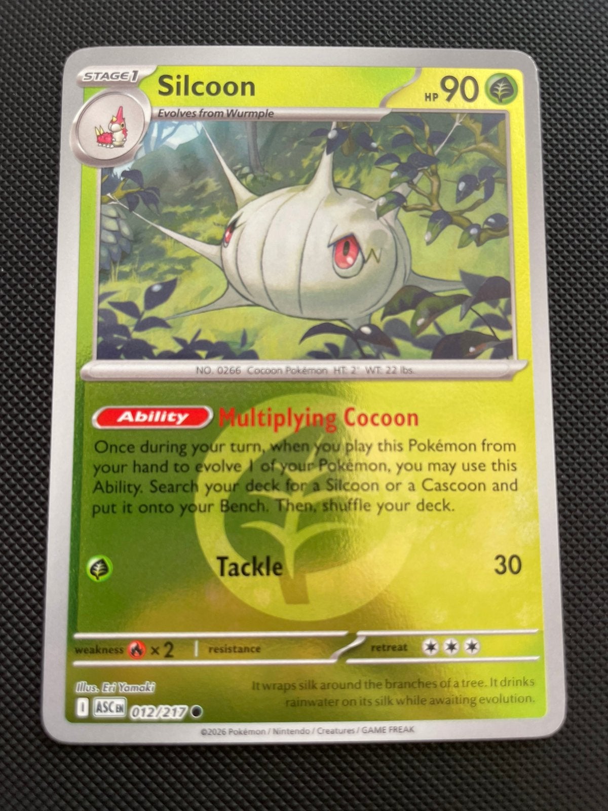 Silcoon 012/217 Reverse Holo Energy Ascended Heroes, Verzenden, Zo goed als nieuw