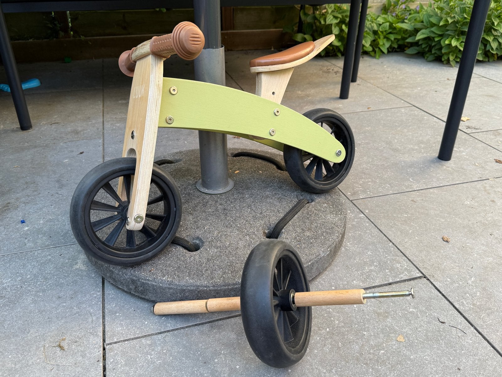 Bandits and Angels Smart Bike 4-in-1 Retro Groen Loopfiets, Ophalen, Gebruikt, Minder dan 16 inch, Zijwieltjes