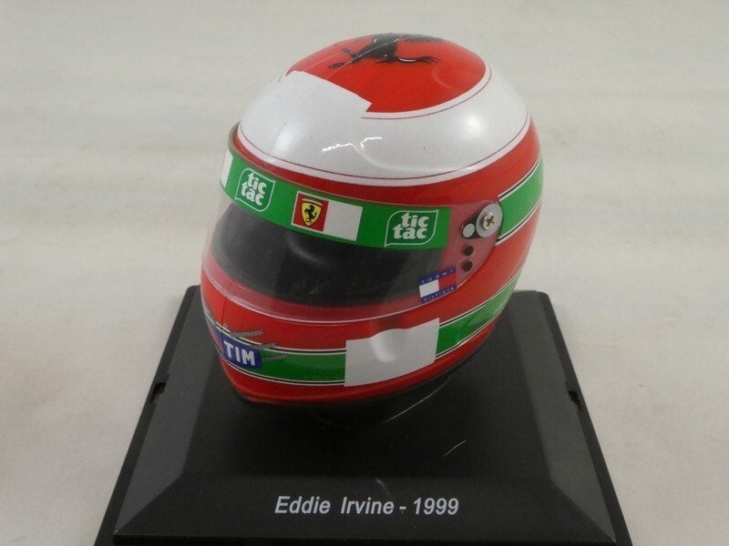 Helm Eddie Irvine 1999- Edition Atlas miniatuur helm 1:5, Verzenden, 1:5 t/m 1:8, Altaya, Toebehoren