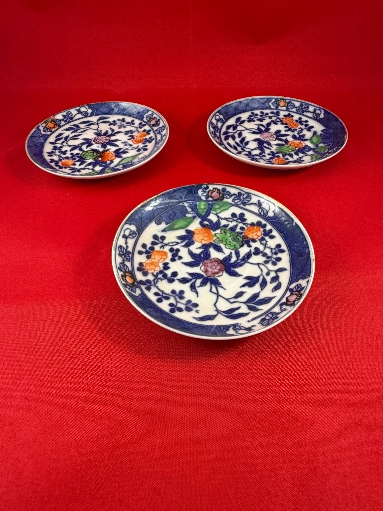 Set van 3 antieke Imari porseleinen bordjes / schoteltjes, Ophalen of Verzenden