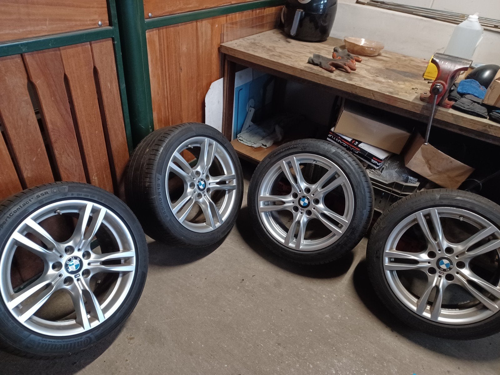 BMW 18 inch velgen originele M sport breedset, Ophalen, 18 inch, Gebruikt, Banden en Velgen