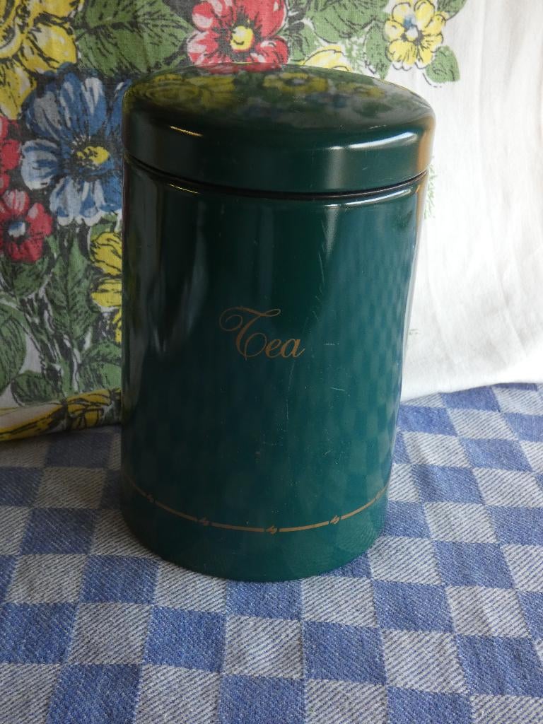 oude theebus/ Brabantia theebus/ keukenbus groen, Antiek en Kunst, Ophalen of Verzenden