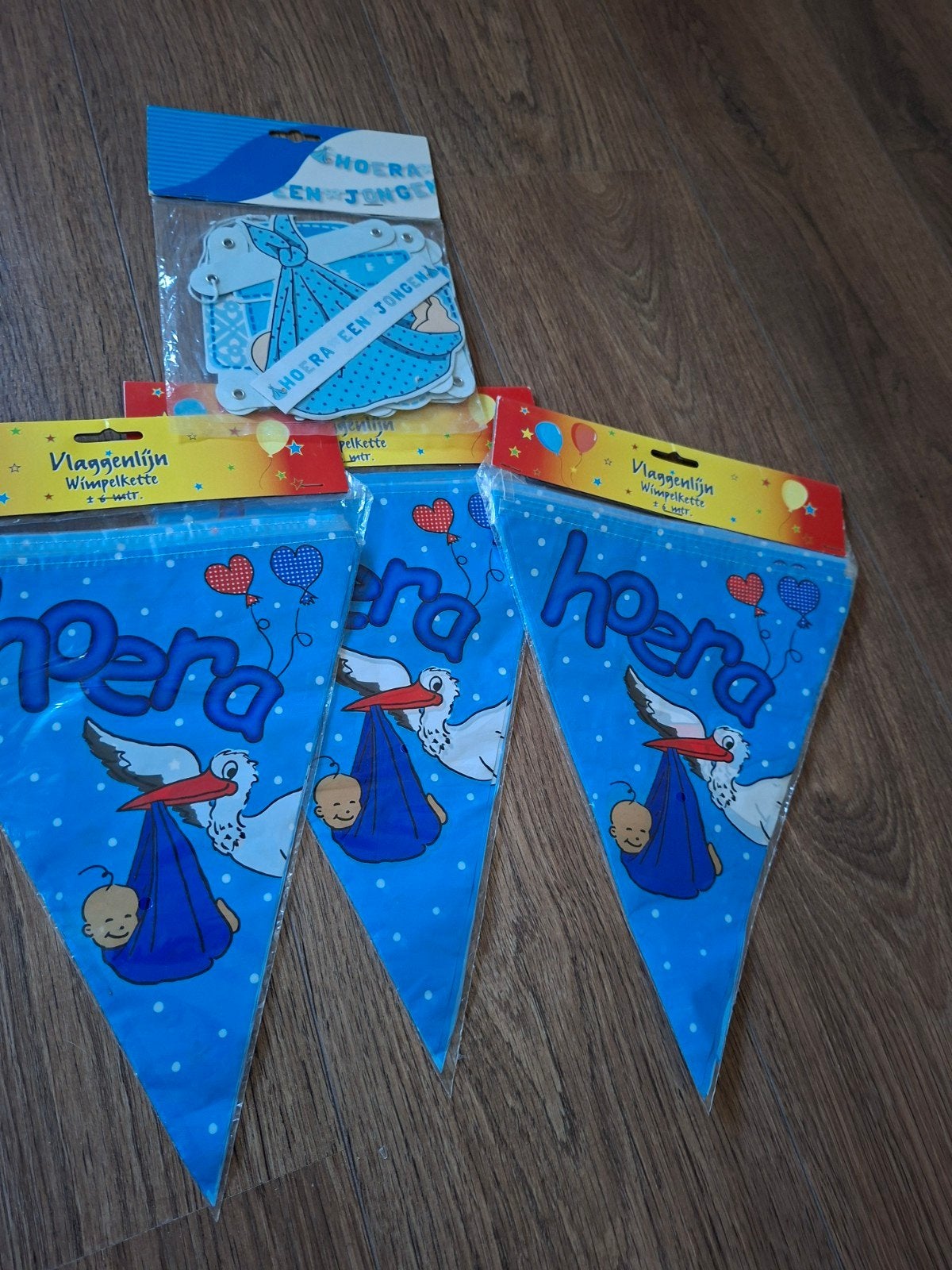 Vlaggenlijn en slinger jongen geboren, Ophalen of Verzenden, Nieuw