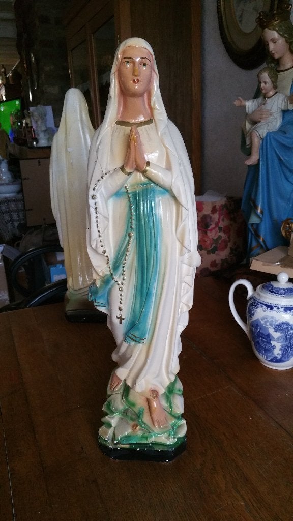 Fraai oud brocant beeld HEILIGE MARIA van LOURDES, Ophalen of Verzenden