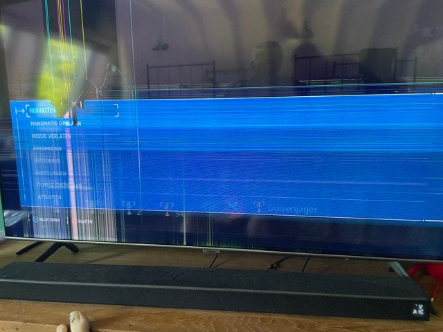Samsung QE55Q64T QLED 55 inch scherm defect, Ophalen, 50 Hz, Samsung, 40 tot 60 cm