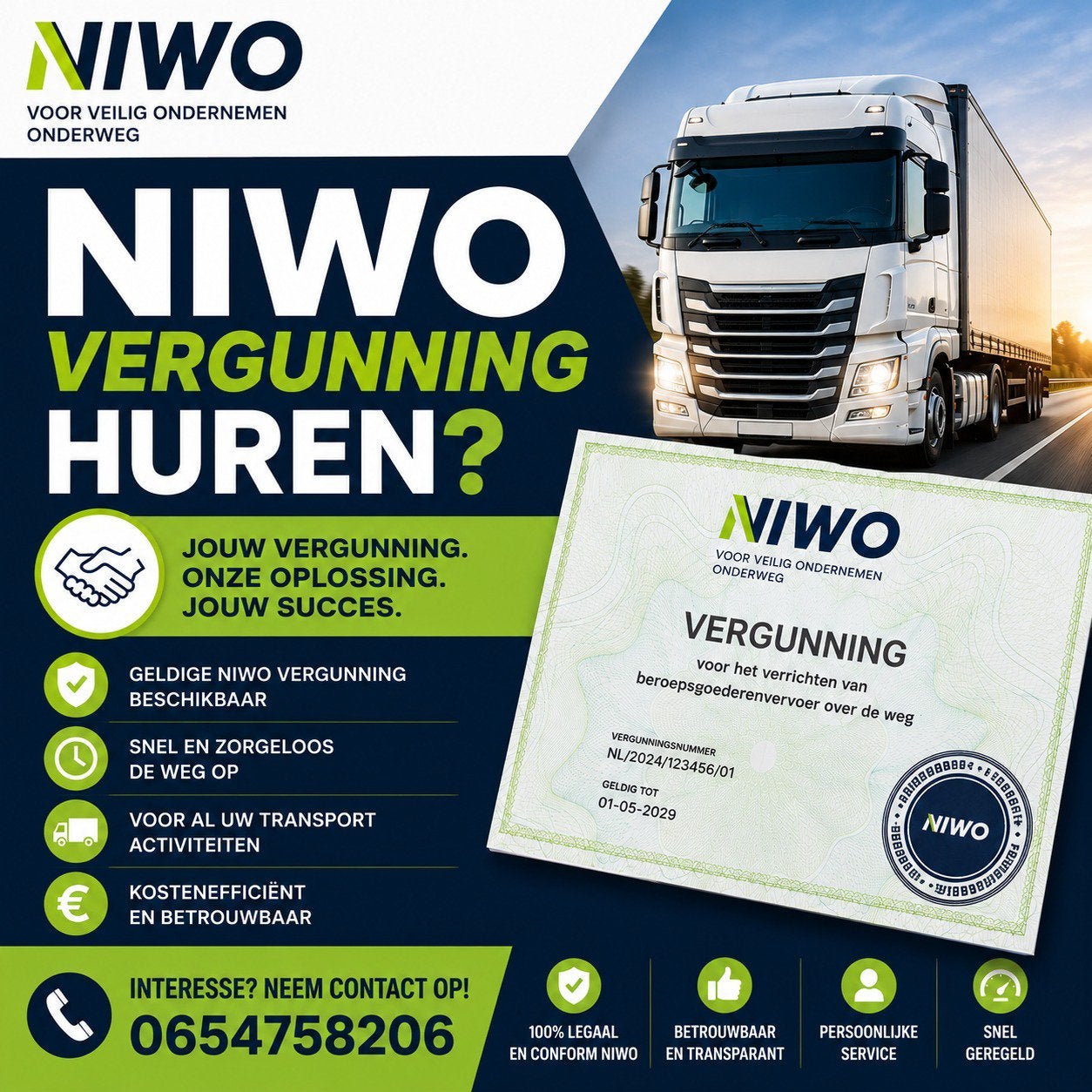 NIWO (eurocertificaat) vergunning te huur, Overige vormen