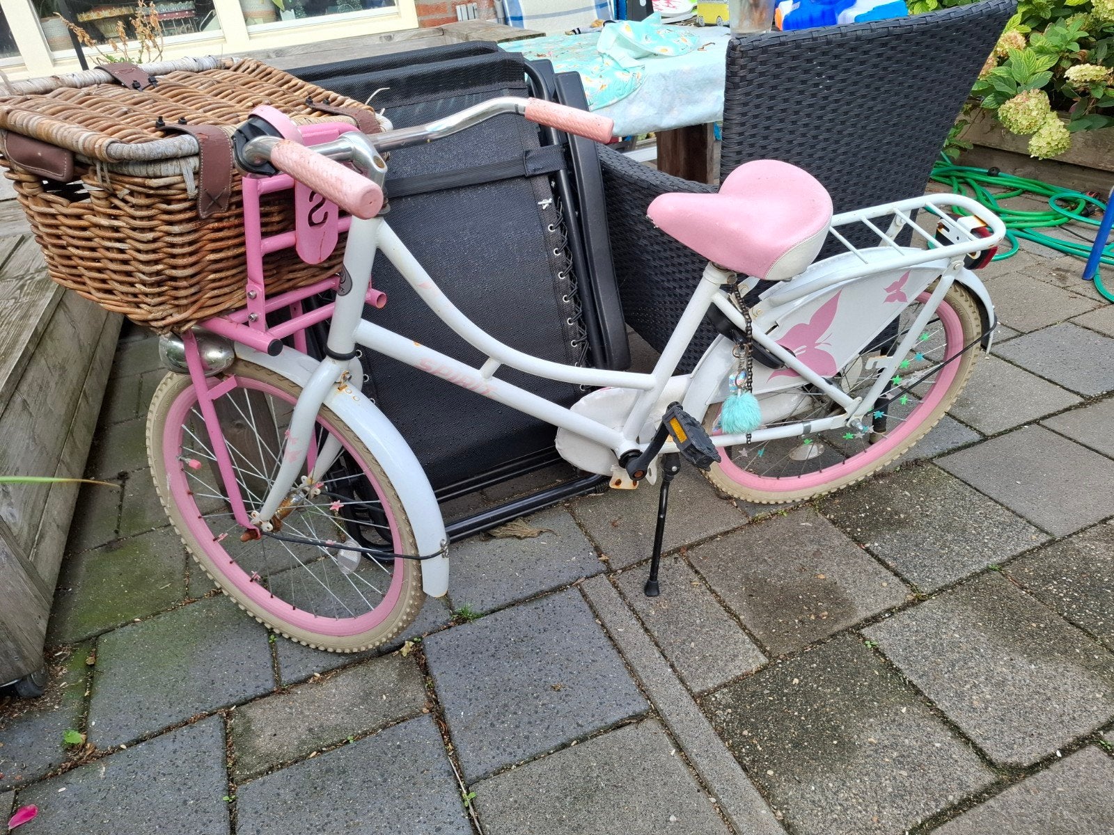 meisjesfiets 22 inch, Ophalen, Gebruikt, Terugtraprem, 22 inch