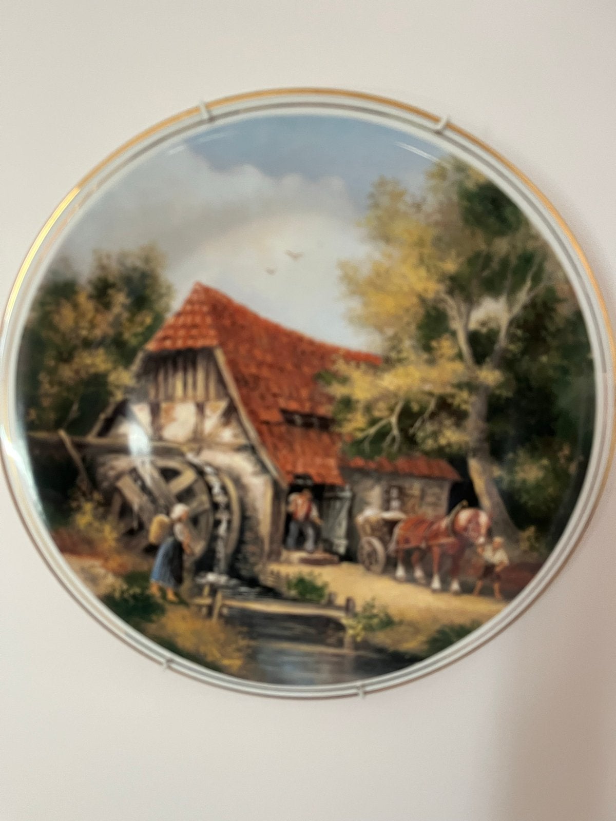 Salisbury Village Life Watermill Decoratieve Wandplaat, Ophalen of Verzenden