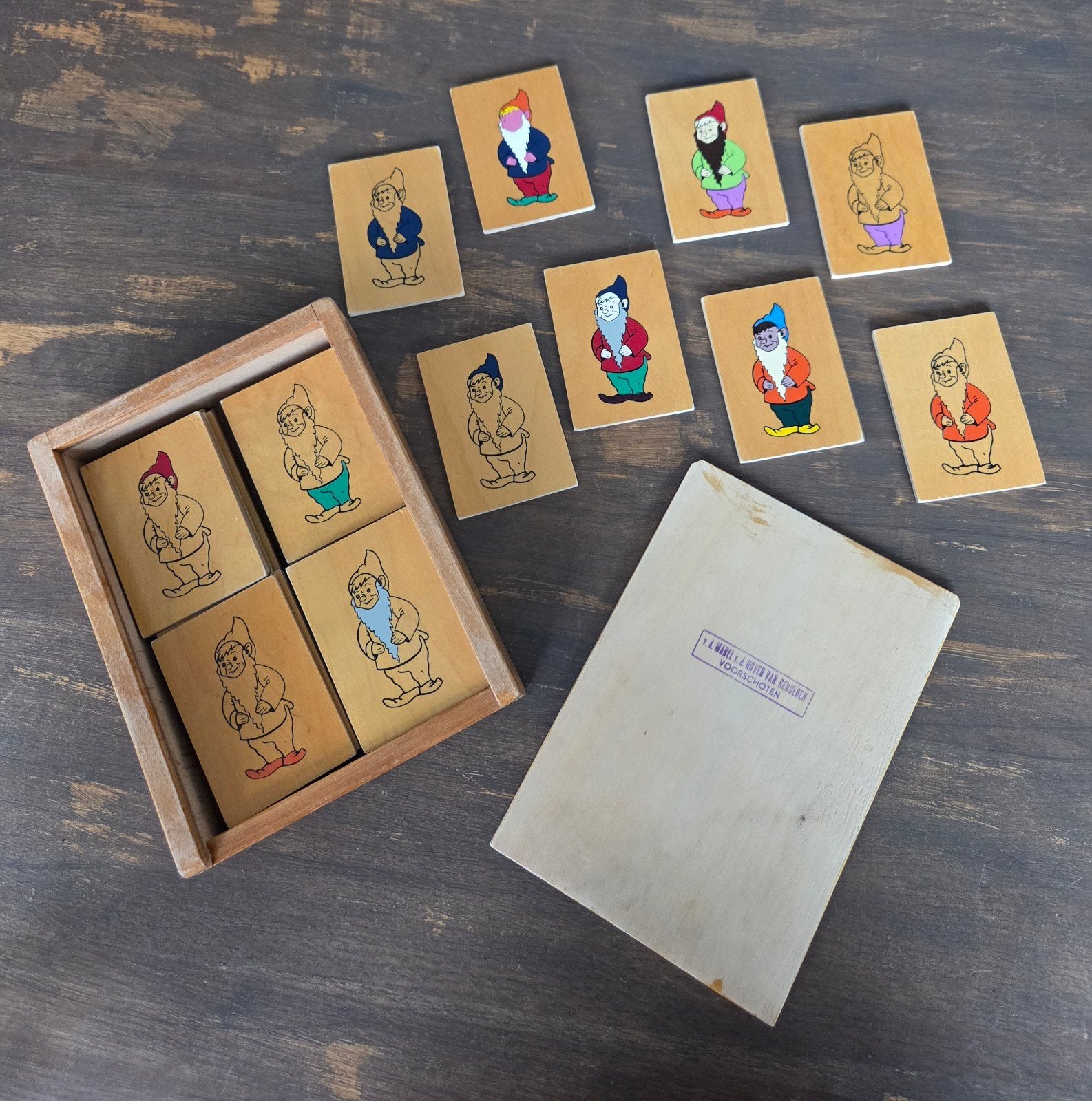 Vintage Montessori Kleuren-Combinatiespel - v.d. Marel, Antiek en Kunst, Ophalen of Verzenden