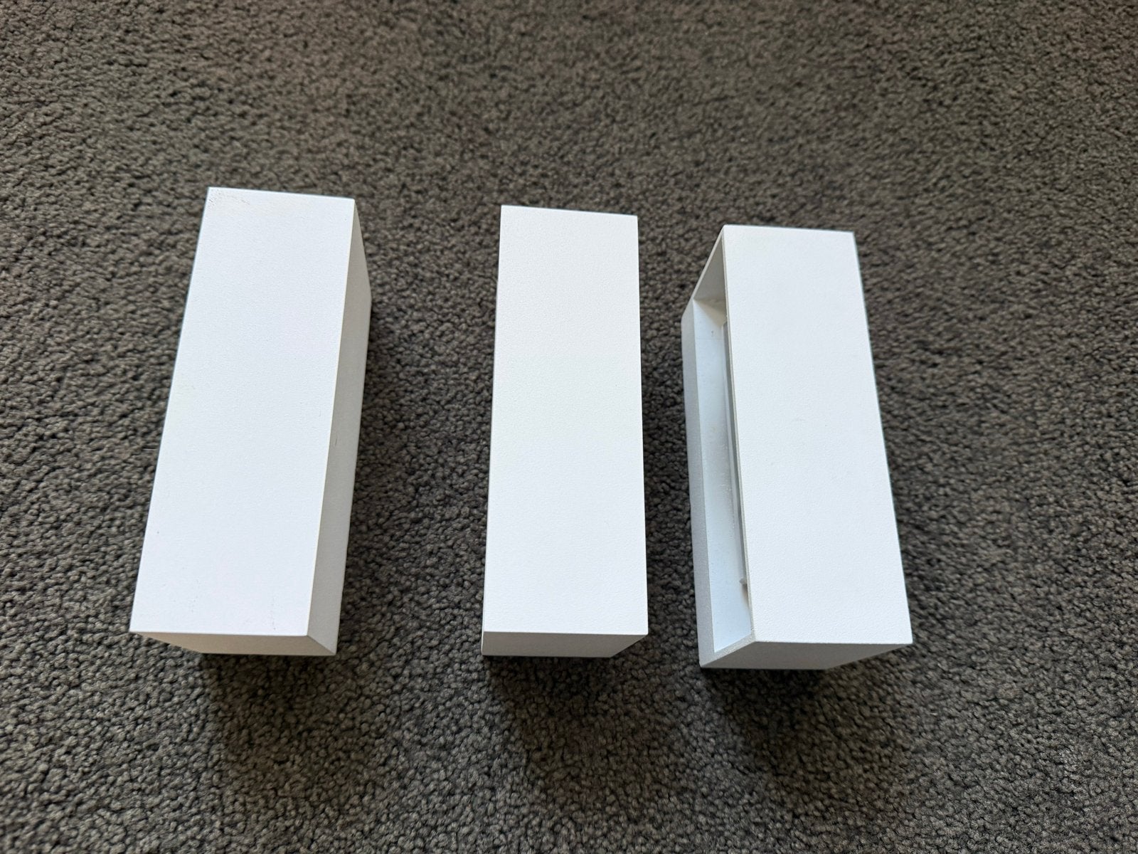 3x Witte Wandlampen met R7s fitting halogeen/led, Huis en Inrichting, Metaal, Wit, Overige merken, Gebruikt