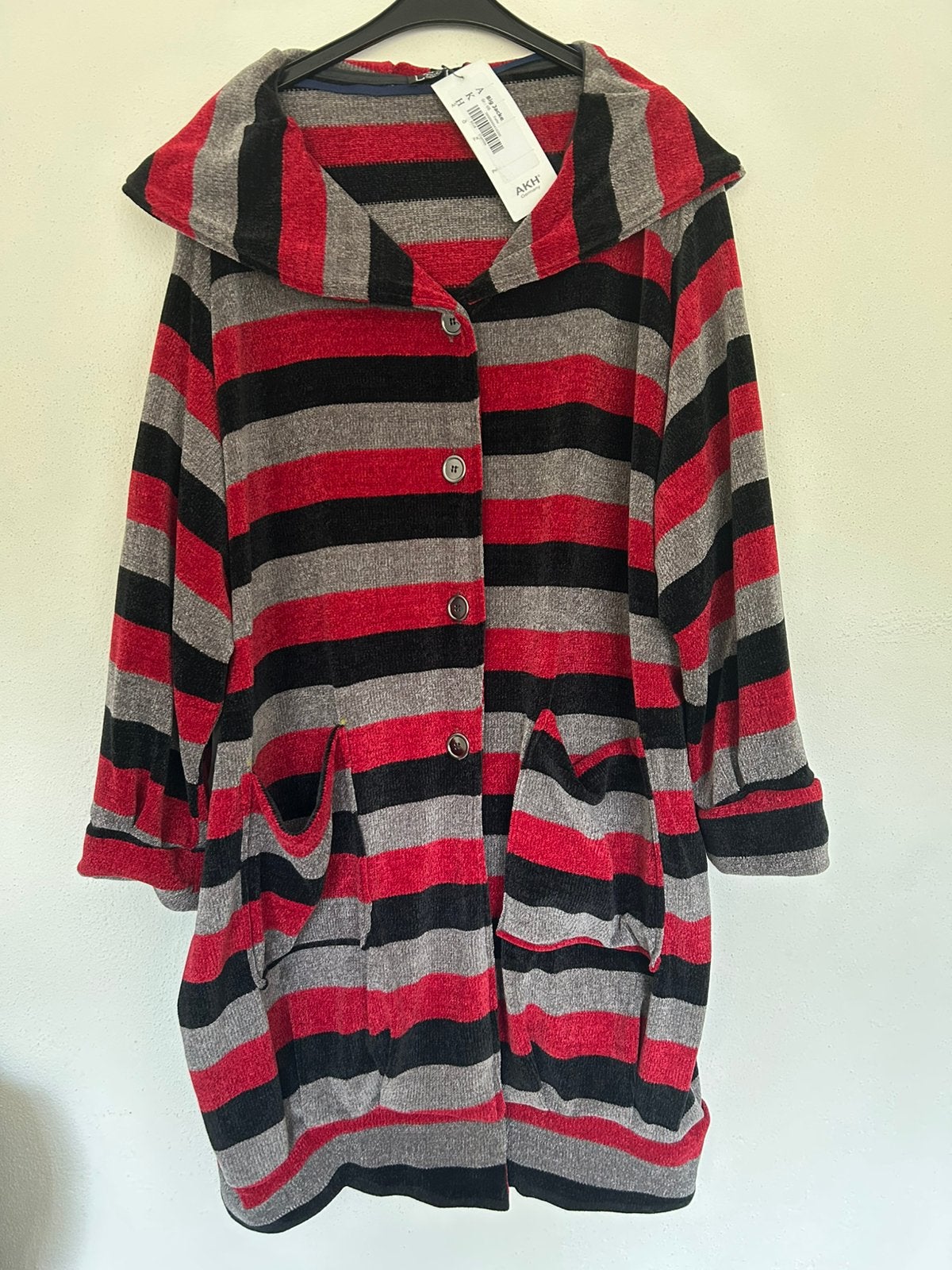 Warme winterjas AKH - maat 58/60., Kleding | Dames, Ophalen of Verzenden, Nieuw, Rood, Jas of Mantel