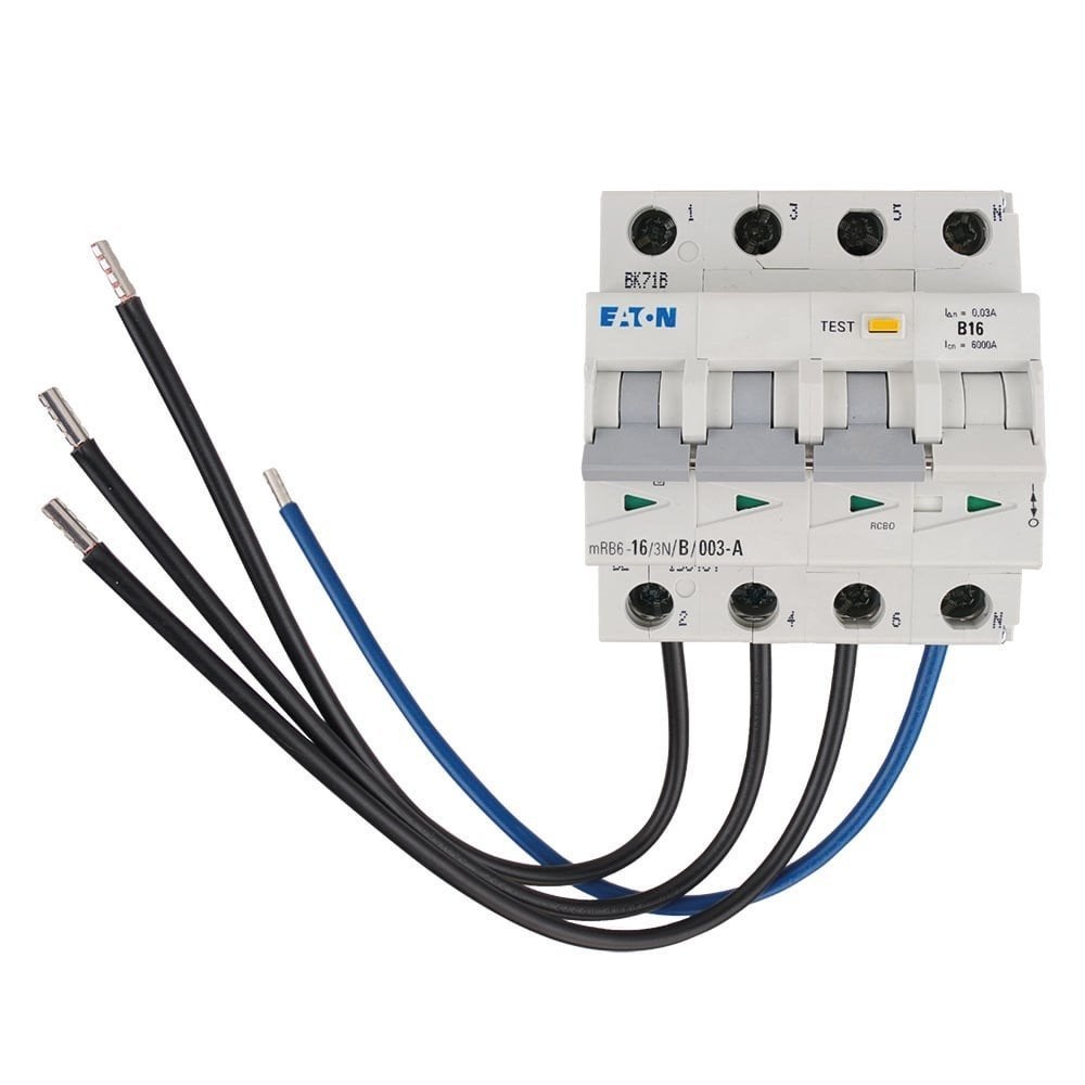 Eaton aardlekautomaat 3P + N, B16, 30mA
mRB6-16/3N/B/003-A,, Ophalen of Verzenden, Nieuw, Aardlekautomaat