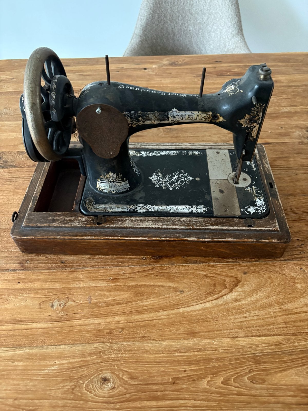 Antieke Singer Naaimachine - Decoratief Model, Ophalen
