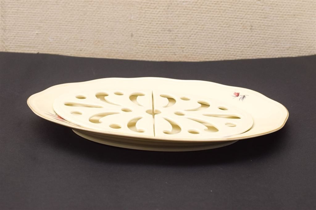 Pirkenhammer porseleinen Lekschaal/uitlekschaal 45692, Huis en Inrichting, Gebruikt, Ophalen of Verzenden, Bord(en), Overige stijlen