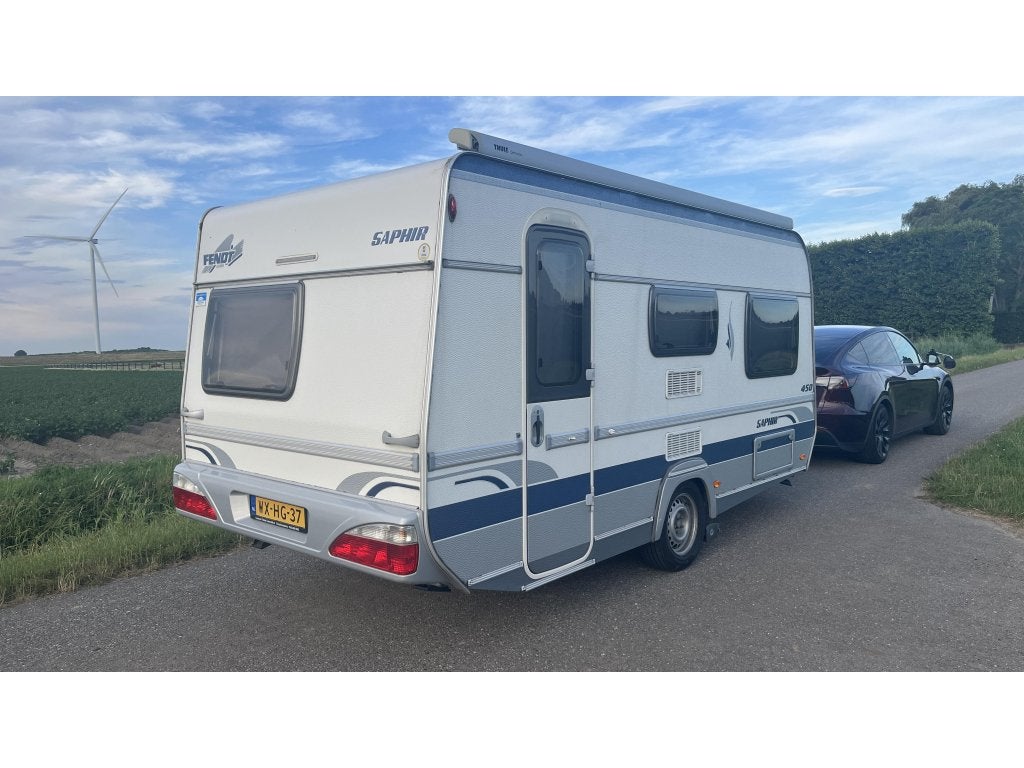 Fendt Saphir 450 QB (1067270), Caravans en Kamperen, Reservewiel, Treinzit, Particulier, Tot en met 4