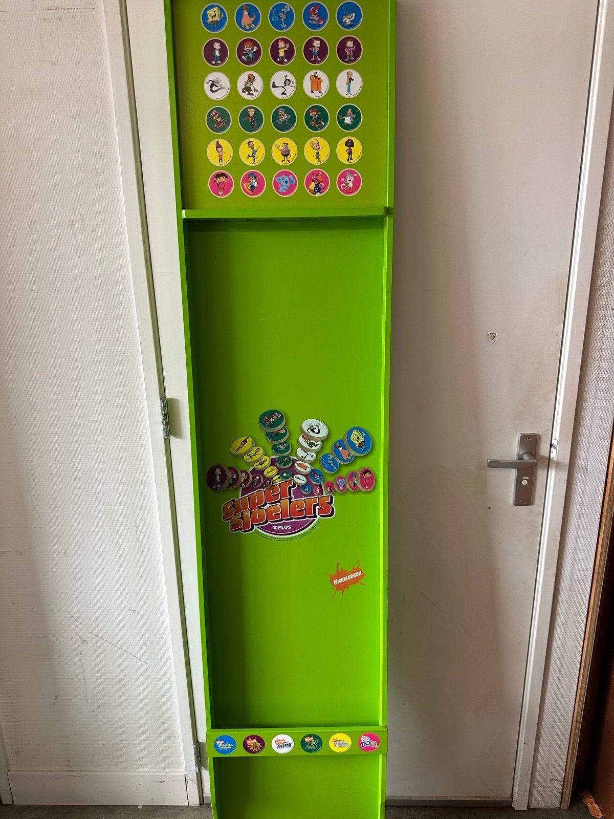 Sjoelbak compleet met 30 stenen - Super Sjoelers Nickelodeon, Ophalen of Verzenden, Gebruikt