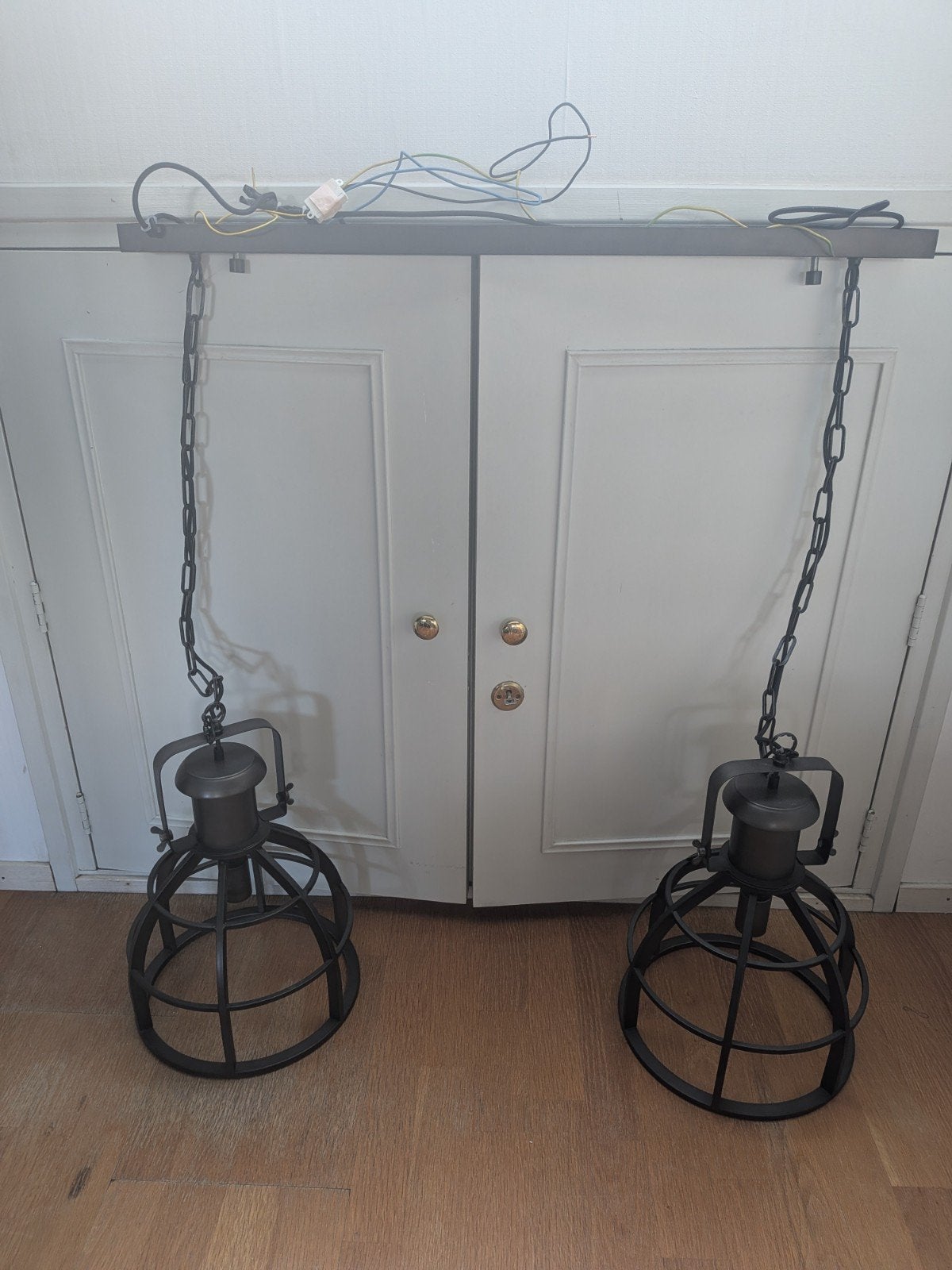 Industriële hanglamp Leen Bakker Thom 2 antiek zwart, Ophalen of Verzenden, Zo goed als nieuw, Metaal, Industrieel
