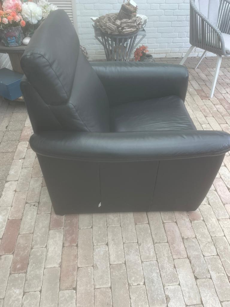 Gratis mooie leren fauteuil, Huis en Inrichting, Fauteuils, Ophalen, Zo goed als nieuw