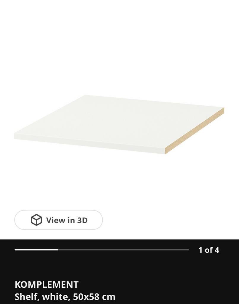 3 Ikea pax planken 50cm, Ophalen, Gebruikt, 200 cm of meer, 50 tot 100 cm