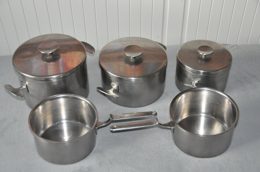 Gero Zilmeta Pannen Pannenset Steelpan, Pannenset, Ophalen of Verzenden, Zo goed als nieuw, Rvs